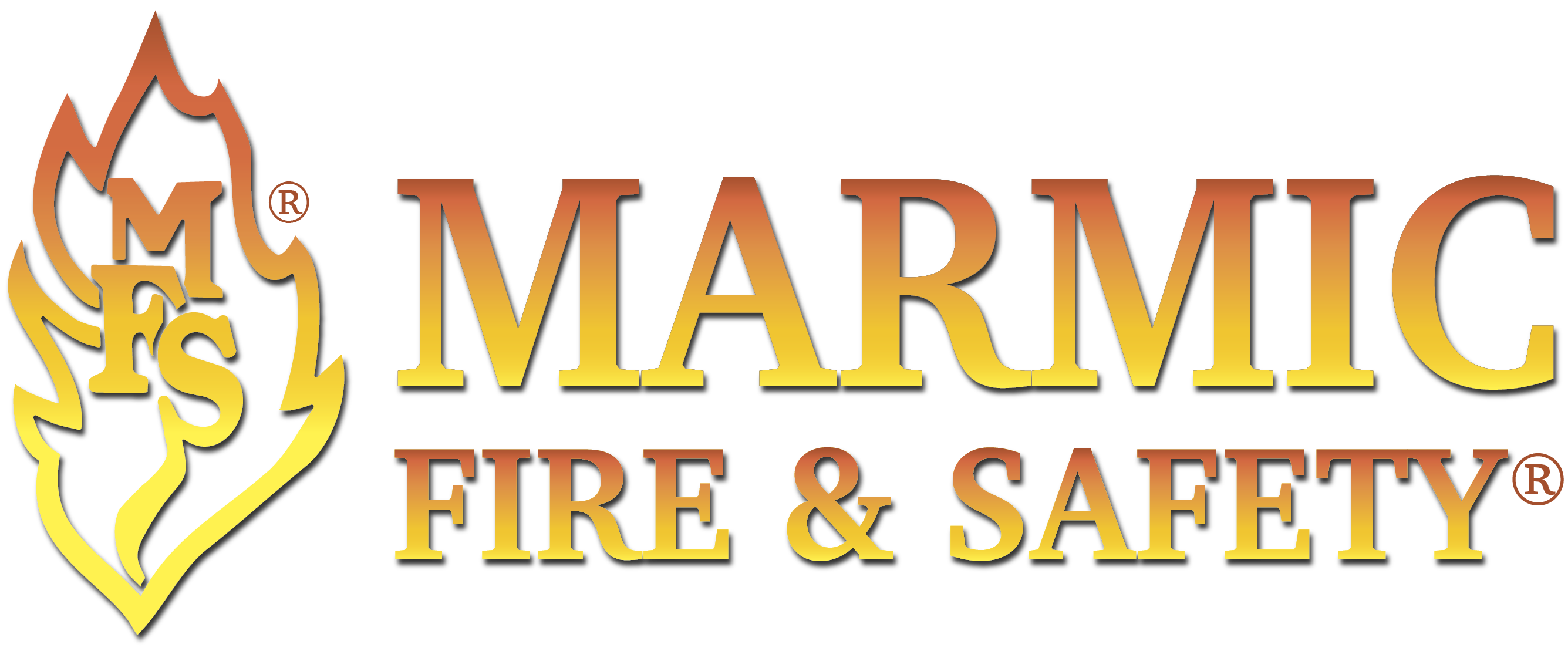 Marmic Fire & Safety red and yellow logo